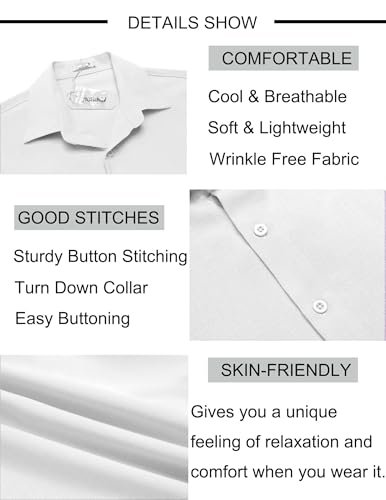 Mens Button Down Shirt Short Sleeve Casual Shirts Beach Summer Linen Shirts Wedding Vacation Shirt