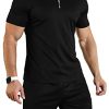 Mens Short Sleeve Casual Polo Shirt and Shorts Sets Two Piece Summer Outfits Zip Polo Tracksuit Set for Men S-XXL