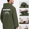 Mens Rain Jacket Lightweight Waterproof Raincoat Packable Rain Shell Jacket With Hood Golf Hiking Windbreaker