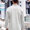 Mens Long Sleeve Button Down Shirts Wrinkle Free Untucked Shirts Casual Dress Shirt for Men
