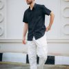 Mens Cuban Guayabera Shirt Short Sleeve Button Down Shirts Summer Beach Vacation Shirts