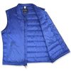 Mens Ultra Lightweight Duck Down Quilted Nylon Vest,