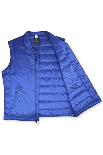 Mens Ultra Lightweight Duck Down Quilted Nylon Vest,