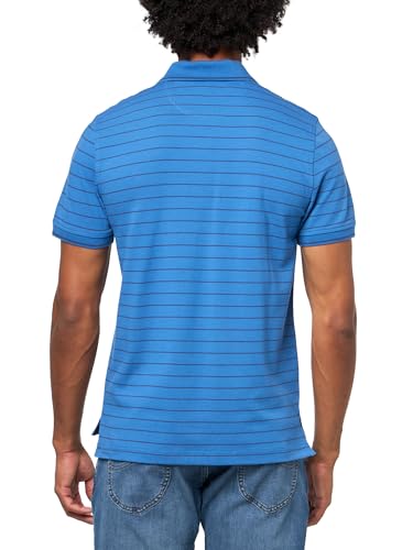 Men's Cotton Pique Stretch Logo Short Sleeve Polo Shirt