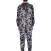 Men's Mink Fleece Hooded One-Piece Union Suit Pajamas