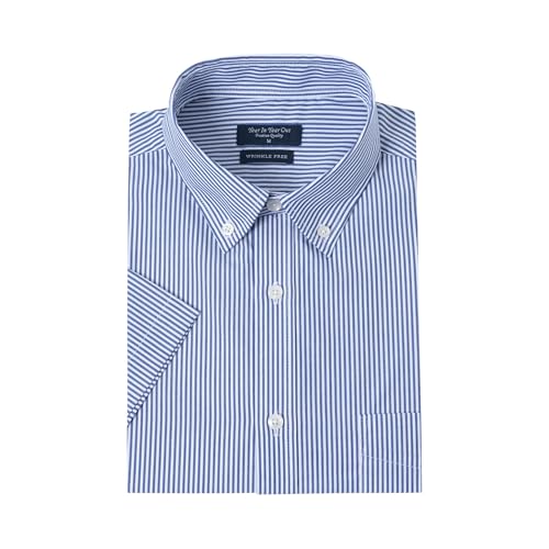 41Hf7By2aL.jpg Wrinkle Free Dress Shirts for Men Regular Fit Short Sleeve Button Down Shirts Business Casual Shirts