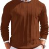 Men's Crew Neck Sweater Long Sleeve Ribbed Knit Dress Sweaters Casual Slim Fit Pullover