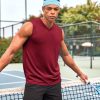 41JJFarzUML.jpg Men's 3 Pack Workout Tank Tops Gym Sleeveless Shirts V Neck Bodybuilding Muscle Tee Shirt