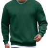 Men's Fleece Crewneck Sweatshirt Cotton Long Sleeve Pullover Casual Thermal Shirts