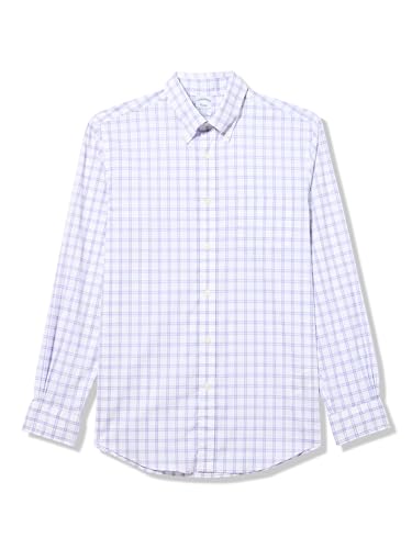 Performance Series Stretch Polo Button-Down Collar, Checked Sport Shirt, Pinkwp