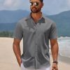 Men's Short Sleeve Button Down Casual Shirts for Men Summer Untucked Shirts