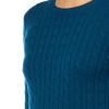 Women's Cashmere Wool Cable Crewneck Sweater