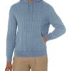 Men's Cotton Cable Knit Hoodie Sweater