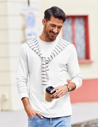 41SbKzYexaL.jpg COOFANDY Mens Long Sleeve Tee Shirts Stretch Crew Neck Thermal Shirts Casual T Shirts for Men