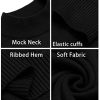 Men's Mock Turtleneck Sweater Slim Fit Half Turtleneck Long Sleeve Knit Pullover Thermal Casual Solid Knitwear