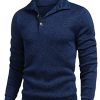 Men Casual Knit Pullover Sweatshirt Slim Fit Thermal Fashion Sweater