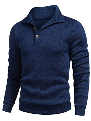 Men Casual Knit Pullover Sweatshirt Slim Fit Thermal Fashion Sweater
