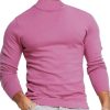 Mens Mock Neck T Shirts Pullover High Neck Turtleneck Premium Long Sleeve Sweaters for Men