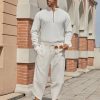 41VmBZSglEL.jpg Men's Linen Harem Capri Pants Lightweight Loose 3/4 Shorts Drawstring Elastic Waist Casual Beach Boho Yoga Trousers