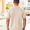 Men's Knit Shirts Short Sleeve Button Down Polo Shirt Vintage Casual Summer Beach Shirts