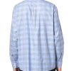 Men's Stretch Supima Cotton Non-Iron Herringbone English Collar Long Sleeve Dress Shirt