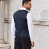 Men's Business Suit Vests Slim Fit Formal Dress Waistcoat Groomsman Vest For Wedding