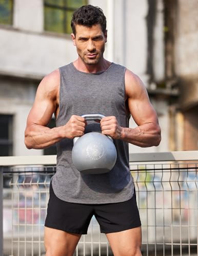 Men's 3 Pack Workout Tank Tops Sleeveless Gym Shirts Bodybuilding Fitness Muscle Tee Shirts