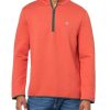 Men's Knit Diamond Quilted Half-Zip Long Sleeve Sweatshirt