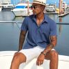 41a8w43e94L.jpg Mens Cuban Guayabera Short Sleeve Shirt Casual Summer Beach Tops Button Down Untucked Shirts