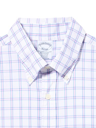 Performance Series Stretch Polo Button-Down Collar, Checked Sport Shirt, Pinkwp