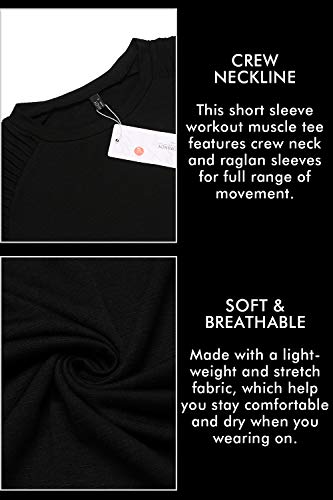 Men's Muscle T-Shirt Pleated Raglan Sleeve Bodybuilding Gym Tee Short Sleeve Fashion Workout Shirts Hipster Shirt