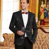 41bnGPLxHL.jpg Men's Floral Tuxedo Jacket Paisley Shawl Lapel Stylish Suit Blazer Jacket for Wedding, Dinner, Party, Prom