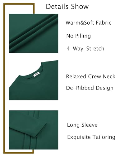 Thermal Shirts for Men Long Sleeve T Shirt Casual Basic Shirts Stretch Crew Neck Undershirts