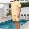 41dYMchEj5L.jpg Mens 2 Piece Outfits Casual Tracksuit Shorts Summer Sweatsuit Oversize Short Sleeve Sport Set