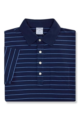 Mens Slim Fit Soft Knit Cotton Pocket Four Button Polo Shirt,