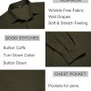 Mens Long Sleeve Button Down Shirts Wrinkle Free Untucked Shirts Casual Dress Shirt for Men