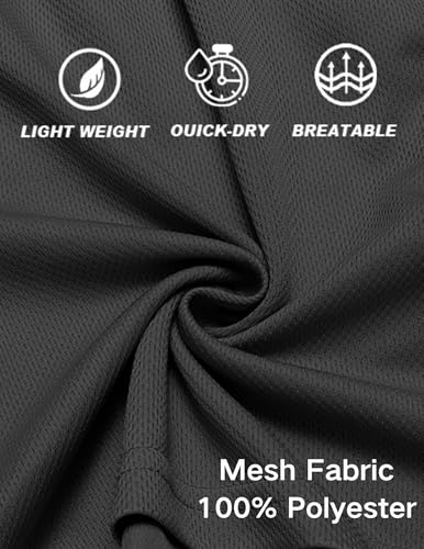 Men's Gym Shorts 3 Pack Mesh Athletic Workout Shorts Lightweight Quick Dry Drawstring Shorts with Pockets