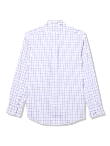 Performance Series Stretch Polo Button-Down Collar, Checked Sport Shirt, Pinkwp