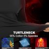 Turtleneck Men Shirt Long Sleeve Ribbed Knitted Casual TShirt Slim Fit Cotton Turtle Neck Pullover Sweater