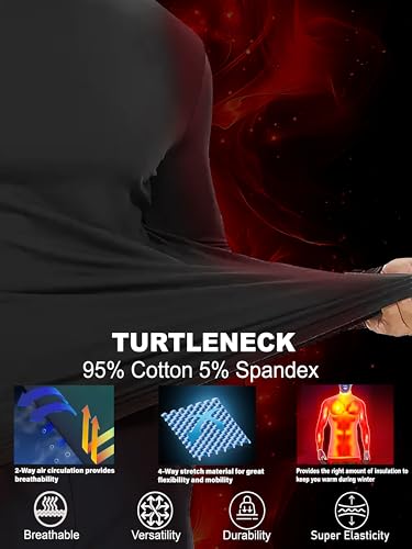Turtleneck Men Shirt Long Sleeve Ribbed Knitted Casual TShirt Slim Fit Cotton Turtle Neck Pullover Sweater