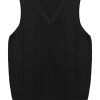 Mens V Neck Sweater Vest Knit Sleeveless Pullover Sweater Casual Slim Fit Twisted Vest