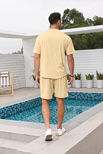 41jIg8Pp0tL.jpg Mens 2 Piece Outfits Casual Tracksuit Shorts Summer Sweatsuit Oversize Short Sleeve Sport Set