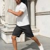 Men's 7 inch Casual Shorts Drawstring Waist Lightweight Quick Dry Summer Beach Board Shorts with Pockets