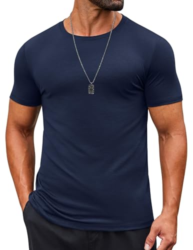 Men's T Shirt Short Sleeve Crew Neck T-Shirts Casual Summer Classic Basic Tees