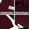 Mens Shawl Collar Long Cardigan Knit Ruffle Fashion Sweater Drape Cape