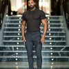 41mOpQbODFL.jpg Collared Muscle Polo Shirts Men Slim Fit Textured Knit Polo Shirts Short Sleeve Button Down Shirts Casual Stylish