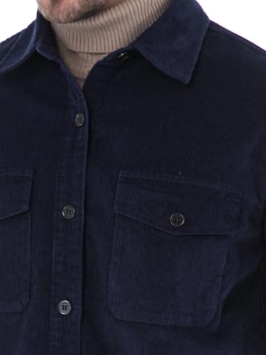 Men'S Corduroy Shirt Jacket Long Sleeve Shirts Button Down Shacket Casual Vintage