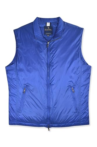 Mens Ultra Lightweight Duck Down Quilted Nylon Vest,
