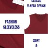 41o03tYlnL.jpg Men's 3 Pack Workout Tank Tops Gym Sleeveless Shirts V Neck Bodybuilding Muscle Tee Shirt