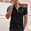 41oz9iLOVtL.jpg Men's Muscle Fit Dress Shirts Wrinkle-Free Short Sleeve Casual Button Down Shirt